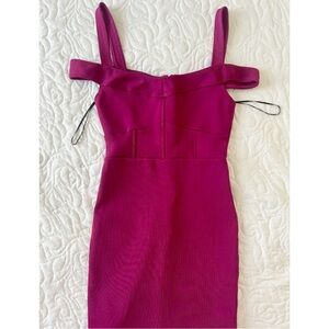 Hello Molly wine colored bandage dress